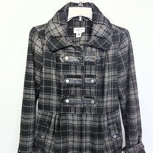 Celebrity Pink Double Breasted Wool Blend Lined Peacoat Juniors Med